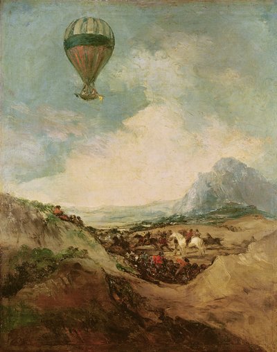 El Globo o, El Ascenso del Montgolfier de Francisco de Goya